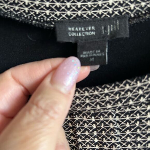 J.Jill Wearever Black/White Dress - Picture 3 of 5